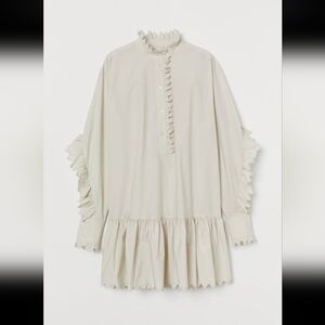 H&M ruffle-trimmet cotton tunic like NEW! Sold Out!!